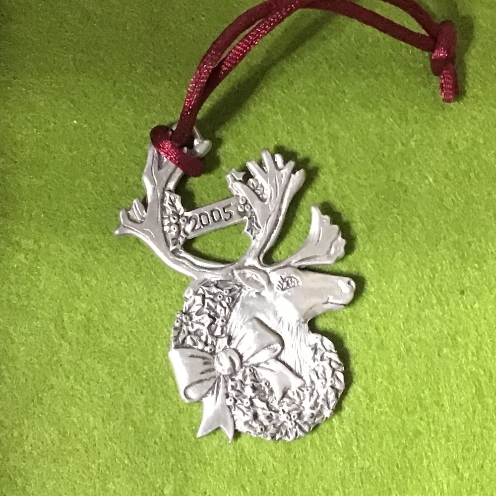 Vintage 2005 Pewter Moose Ornament